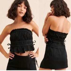 Free People Gabby Ruffled Tube Top, Size S, NWT